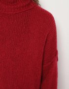 jumelle Pulover Bordo Oversize din tricot cu lână și mohair Temittes