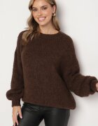 jumelle Pulover Maro cu Croială Clasică Simplă cu Amestec de Lână și Viscoză Sezisya