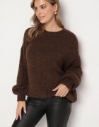 jumelle Pulover Maro cu Croială Clasică Simplă cu Amestec de Lână și Viscoză Sezisya