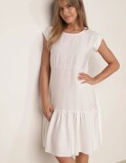 jumelle Rochie Albă din viscoză cu croi cloș Lizena
