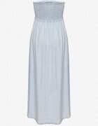 jumelle Rochie Albastru Deschis Cloche cu Decolteu Tip Bandeau Mavilore