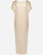 jumelle Rochie Bej din vâscoză cu croi drept Oversize Moratina