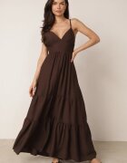jumelle Rochie de vară evazată pe bretele cu tip cravată la spate Peramna Maro