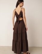 jumelle Rochie de vară evazată pe bretele cu tip cravată la spate Peramna Maro