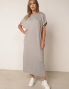 jumelle Rochie Gri Din Viscoză cu Croială Boxy cu Șliț Vimerina