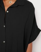 jumelle Rochie neagră de muselină din bumbac cu croială tip cutie Vimarille