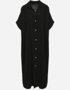 jumelle Rochie neagră de muselină din bumbac cu croială tip cutie Vimarille