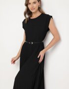 jumelle Rochie Neagră Plisată Mavence