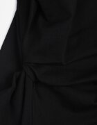 jumelle Rochie T-shirt din bumbac cu fronseu care evidențiază talia Timiore Neagră