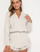 jumelle Salopetă Bej deschis De bumbac cu Gumă elastică în talie și Fustă-pantaloni scurți Gleasea