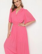 jumelle Salopetă Fucsia Plisată cu croială petrecută și cu elastic în talie Ameddie