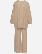 jumelle Set casual maro deschis Bluză cu mânecă lungă și Pantaloni largi Trulla