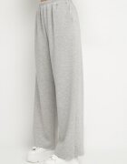 jumelle Set Gri din Viscoză Tricou cu Umeri Întăriți și Pantaloni Largi Nevisari