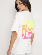 jumelle T-shirt Alb din bumbac Decorat cu imprimeu Odalva
