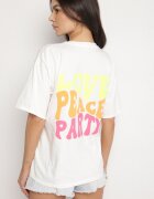 jumelle T-shirt Alb din bumbac Decorat cu imprimeu Odalva