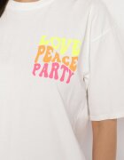 jumelle T-shirt Alb din bumbac Decorat cu imprimeu Odalva