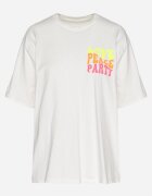 jumelle T-shirt Alb din bumbac Decorat cu imprimeu Odalva