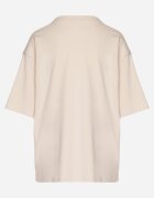 jumelle T-shirt Bej de bumbac cu motiv inimă Liorlie