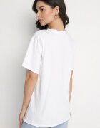 jumelle Tricou Alb din Bumbac în Stil Clasic Tulseli