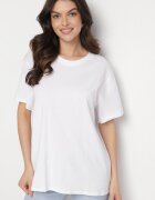 jumelle Tricou Alb din Bumbac în Stil Clasic Tulseli