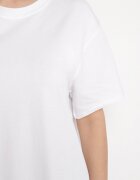 jumelle Tricou Alb din Bumbac în Stil Clasic Tulseli