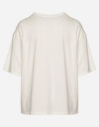 jumelle Tricou Bej deschis de Bumbac cu Motiv Inimă Liorlie