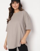 jumelle Tricou Bej din bumbac cu mânecă scurtă Bevima