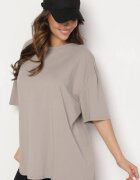 jumelle Tricou Bej din bumbac cu mânecă scurtă Bevima