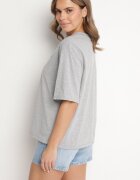 jumelle Tricou Gri De Bumbac cu motiv inimă Liorlie