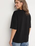 jumelle Tricou Negru din Bumbac cu Motiv Inimă Liorlie
