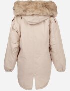 jus de pom Jachetă Parka Bejă Oversize cu Blană Mitto