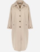 jus de pom Palton Trenci Bej Oversize cu Nasturi Kalei