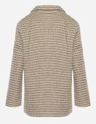 jusdepom Sacou Gri-bej de Tweed Retro cu un singur rând de nasturi Asaretta