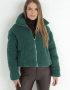 jusdepom Geacă Verde Blană artificială Teddy Zychee