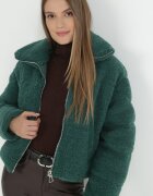 jusdepom Geacă Verde Blană artificială Teddy Zychee