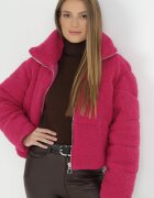jusdepom Jachetă Fucsia Blană Teddy Zychee