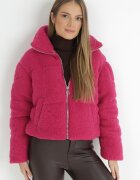jusdepom Jachetă Fucsia Blană Teddy Zychee