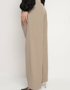 jusdepom Pantaloni Bej Largi De Costum Talie Înaltă Nalinas