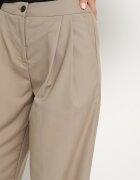 jusdepom Pantaloni Bej Largi De Costum Talie Înaltă Nalinas