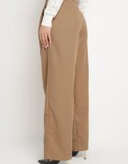jusdepom Pantaloni de costum Bej închis Largi High Waist Nalinas