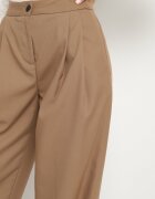 jusdepom Pantaloni de costum Bej închis Largi High Waist Nalinas