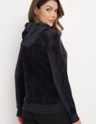 kamaella Bluză de velur bleumarin cu broderie Akiffa