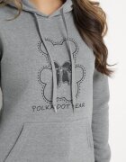 kamaella Hanorac Clasică Gri cu Fleece și Decorată cu Imprimeu Lettora