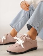 kang you Adidași Roz Decorați cu Cusături și Șireturi Duble Coraera
