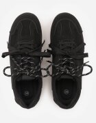 kang you Sneakerși Negri Decorați cu cusături și șireturi duble Coraera