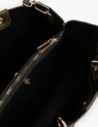 kassandra Geantă tip shopper cu două compartimente verde închisă decorată cu aplicații metalice Adorrive