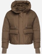 klein wille Jachetă Scurtă Matlasată Maro cu Glugă Nedetașabilă și Benzi Decorative Mevannia