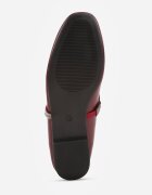 l.day Balerini Bordeaux tip slip-on cu baretă decorativă cu zirconii Rola