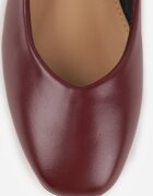 l.day Balerini Bordeaux tip slip-on cu baretă decorativă cu zirconii Rola