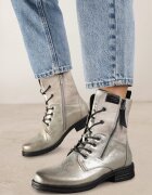 lady glory Botine Gri cu auriu